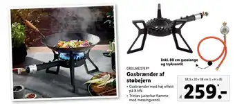 Lidl GRILLMEISTER Gasbrænder af støbejern tilbud