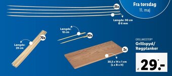Lidl Grillspyd/ Røgplanker tilbud