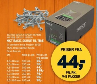 XL-BYG NKT BASIC SKRUE TIL TRÆ tilbud