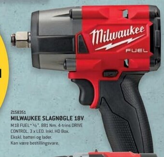 XL-BYG MILWAUKEE SLAGNØGLE 18V tilbud