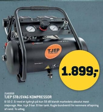 XL-BYG TJEP STØJSVAG KOMPRESSOR tilbud