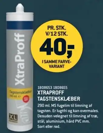 XL-BYG XTRAPROFF TAGSTENSKLÆBER tilbud