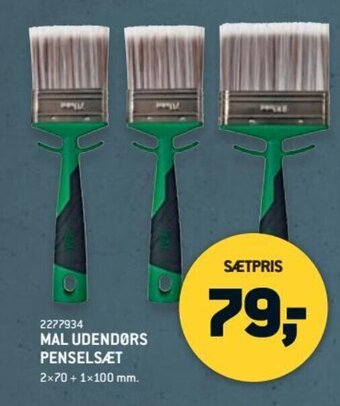 XL-BYG MAL UDENDØRS PENSELSÆT tilbud