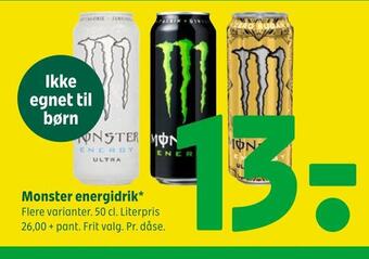 Coop 365 Monster energidrik tilbud