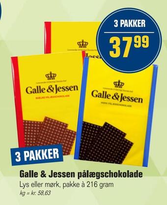 Galle & jessen pålægschokolade