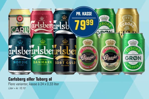 Otto Duborg Carlsberg eller tuborg øl tilbud