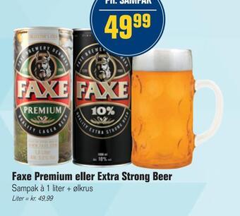 Otto Duborg Faxe premium eller extra strong beer tilbud