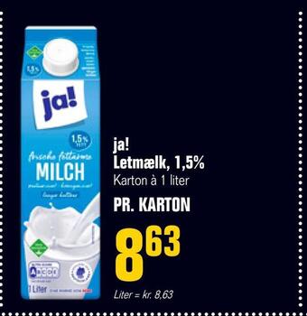Otto Duborg Ja! letmælk, 1,5% tilbud