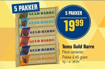 Otto Duborg Toms guld barre tilbud
