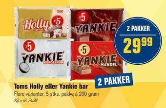 Otto Duborg Toms holly eller yankie bar tilbud