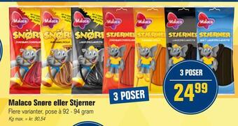 Otto Duborg Malaco snøre eller stjerner tilbud