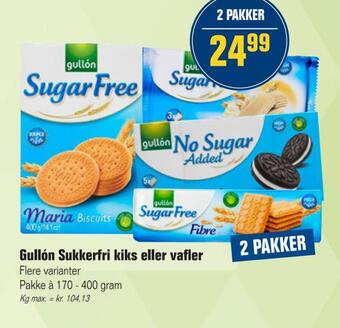 Otto Duborg Gullón sukkerfri kiks eller vafler tilbud