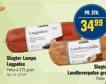 Otto Duborg Slagter lampe løgpølse tilbud