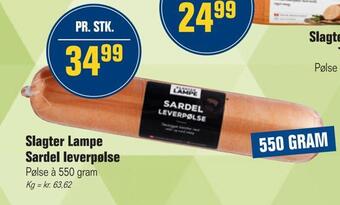 Otto Duborg Slagter lampe sardel leverpølse tilbud