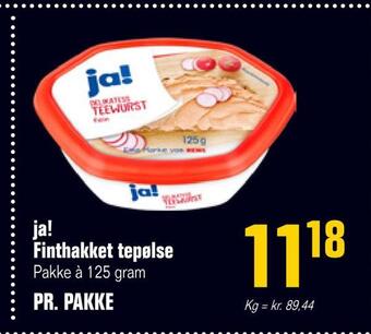 Otto Duborg Ja! finthakket tepølse tilbud