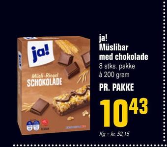 Otto Duborg Ja! müslibar med chokolade tilbud