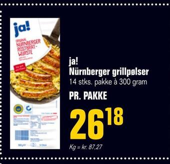 Otto Duborg Ja! nürnberger grillpølser tilbud