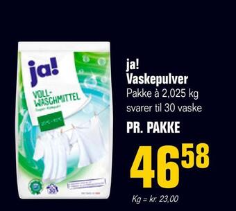 Otto Duborg Ja! vaskepulver tilbud