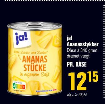 Otto Duborg Ja! ananasstykker tilbud
