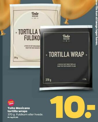 Netto ToDo Mexicano tortilla wraps tilbud