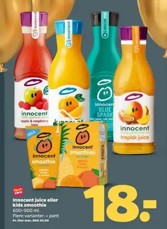 Innocent juice eller kids smoothie
