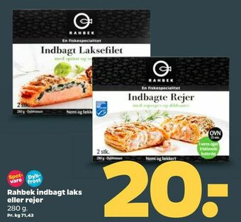 Netto Rahbek indbagt laks eller rejer tilbud