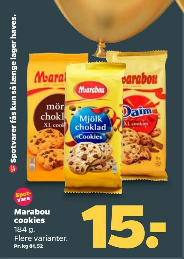 Marabou cookies tilbud hos Netto