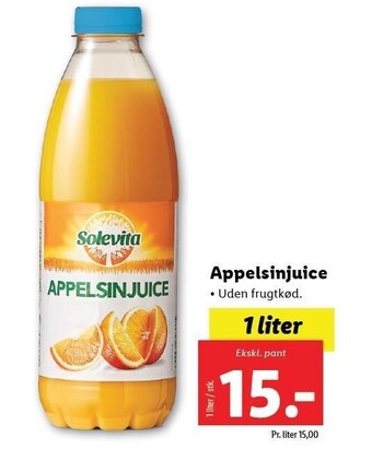 Lidl Solevita appelsinjuice tilbud