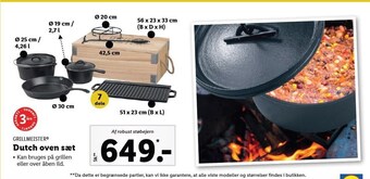 Grillmeister dutch oven sæt