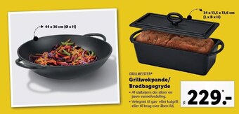 Lidl Grillmeister grillwokpande/brødbagegryde tilbud