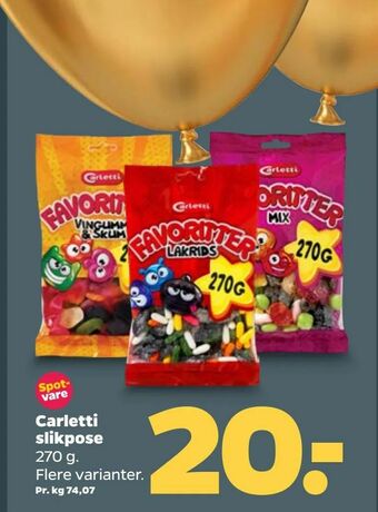 Netto Carletti slikpose tilbud