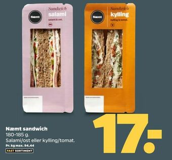 Netto Næmt sandwich tilbud