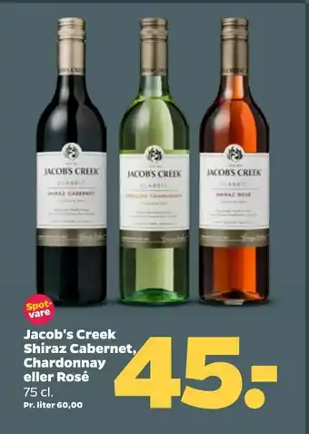 Netto Jacob's Creek Shiraz Cabernet, Chardonnay eller Rosé tilbud