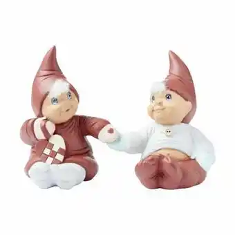 Imerco Klarborg nisser kamille & loui - h 7 cm - keramik - rød tilbud