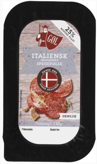 Rema 1000 Italiensk salami, 125 g tilbud