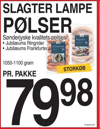 SLAGTER LAMPE PØLSER