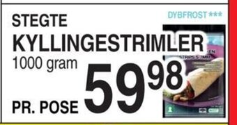 ABC Lavpris STEGTE KYLLINGESTRIMLER tilbud
