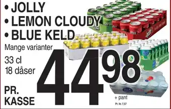 ABC Lavpris JOLLY LEMON CLOUDY • BLUE KELD Mange varianter tilbud