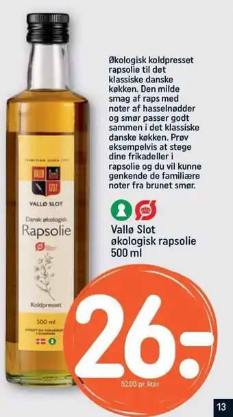 REMA 1000 Økologisk koldpresset rapsolie til det klassiske danske tilbud