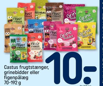 REMA 1000 Castus frugtstænger, grinebidder eller figenpålæg 70-192 g tilbud