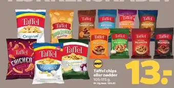 Netto Taffel chips eller nødder 105-175 g tilbud