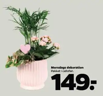 Netto Morsdags dekoration Pakket i cellofan. tilbud