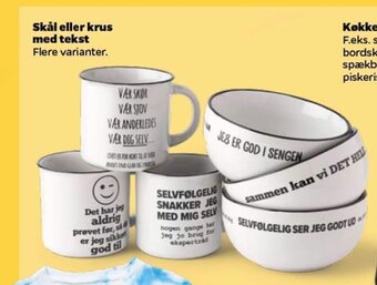 Skål eller krus med tekst