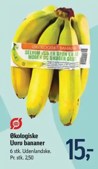 Føtex Økologiske Uuru bananer 6 stk tilbud