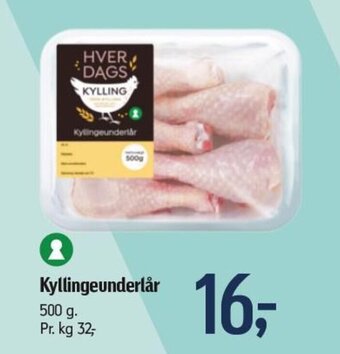 Føtex Kyllingeunderlår 500 g. tilbud