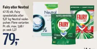 Føtex Fairy eller Neutral 47-70 stk tilbud