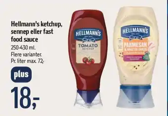 Føtex Hellmann's ketchup, sennep eller fast food sauce 250-430 ml tilbud