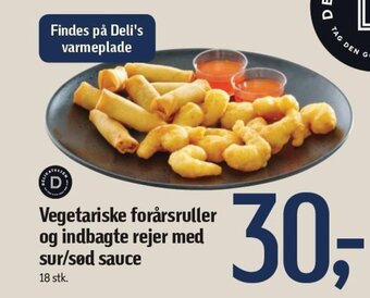 Føtex Vegetariske forårsruller og indbagte rejer med sur/sød sauce tilbud