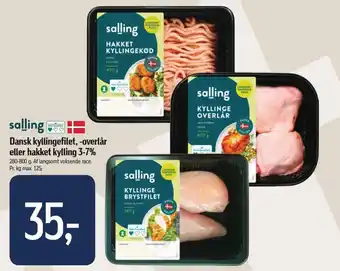 Føtex Dansk kyllingefilet, -overlår eller hakket kylling 3-7% tilbud