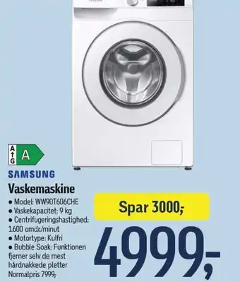 Føtex SAMSUNG Vaskemaskine • Model: WW90T606CHE tilbud